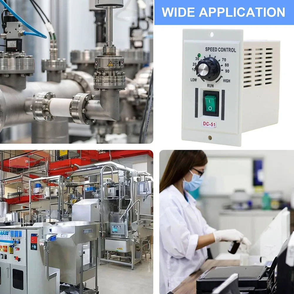 DC Motor Control Device with Knob Interface 0-90V Output AC 110V Input for Low Power DC Motors Needing Smooth Operation