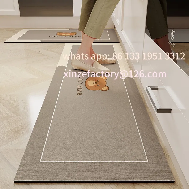 

Kitchen floor mat, dirt-resistant, easy to take care of, long strip, non-slip foot mat, special water-absorbing