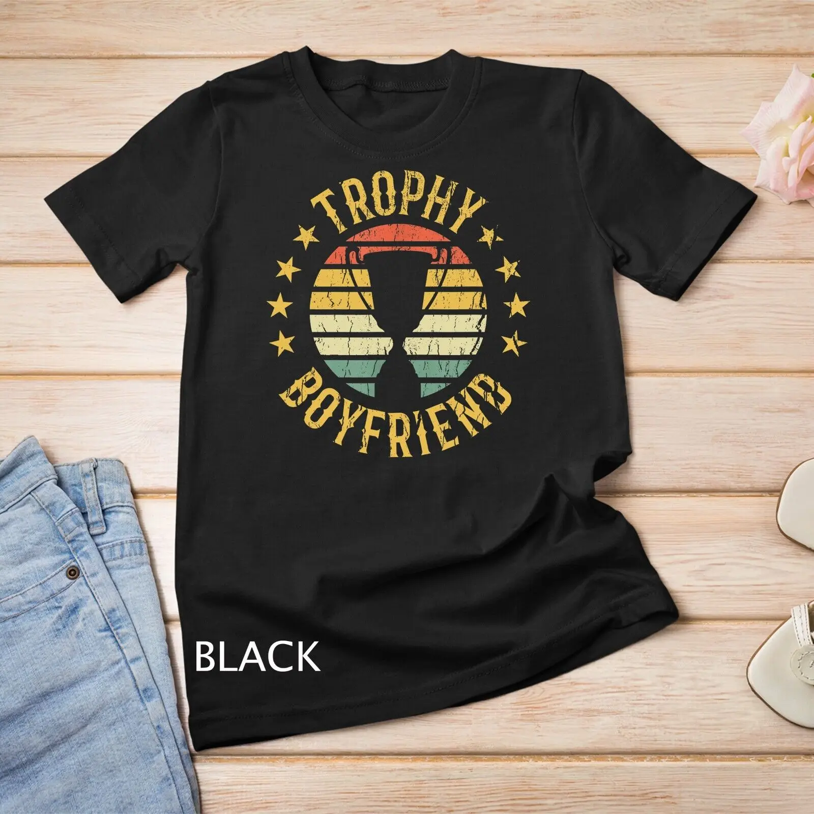 Trophy Boyfriend Retro Clothes Gift for Girlfriend Valentine Unisex T-shirt