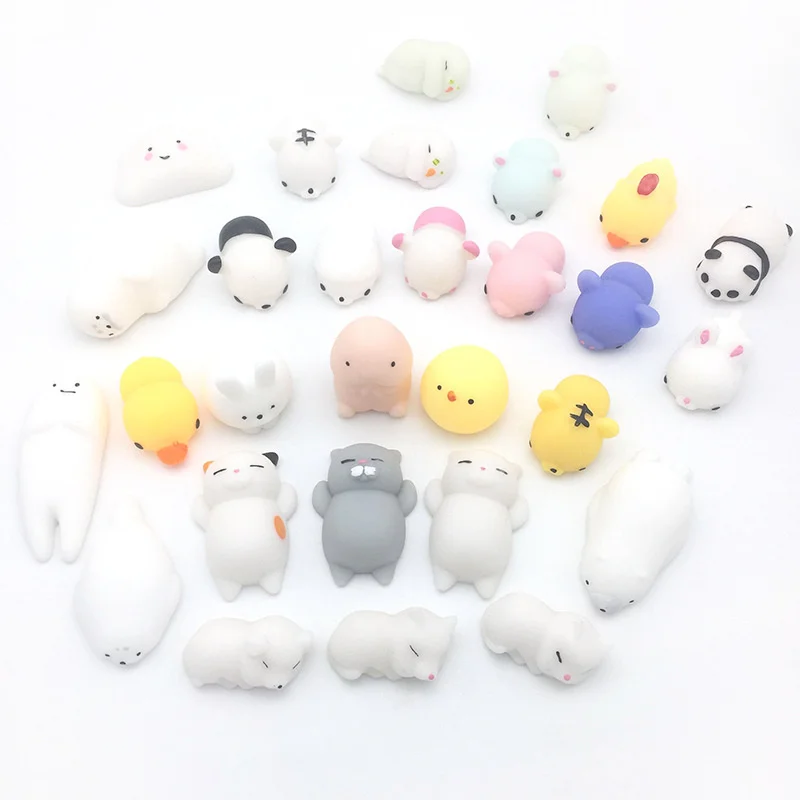 3Pcs Cute Soft Cat Stress Relieve Squeeze Healing Toy Kids Gift Cute Cat Antistress Ball