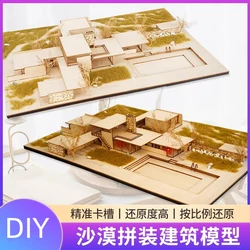 1:200 scale Miniature Building Desert Scenery Prefabricated House Model Railway Accessories Wooden Construction Set Diorama Kits