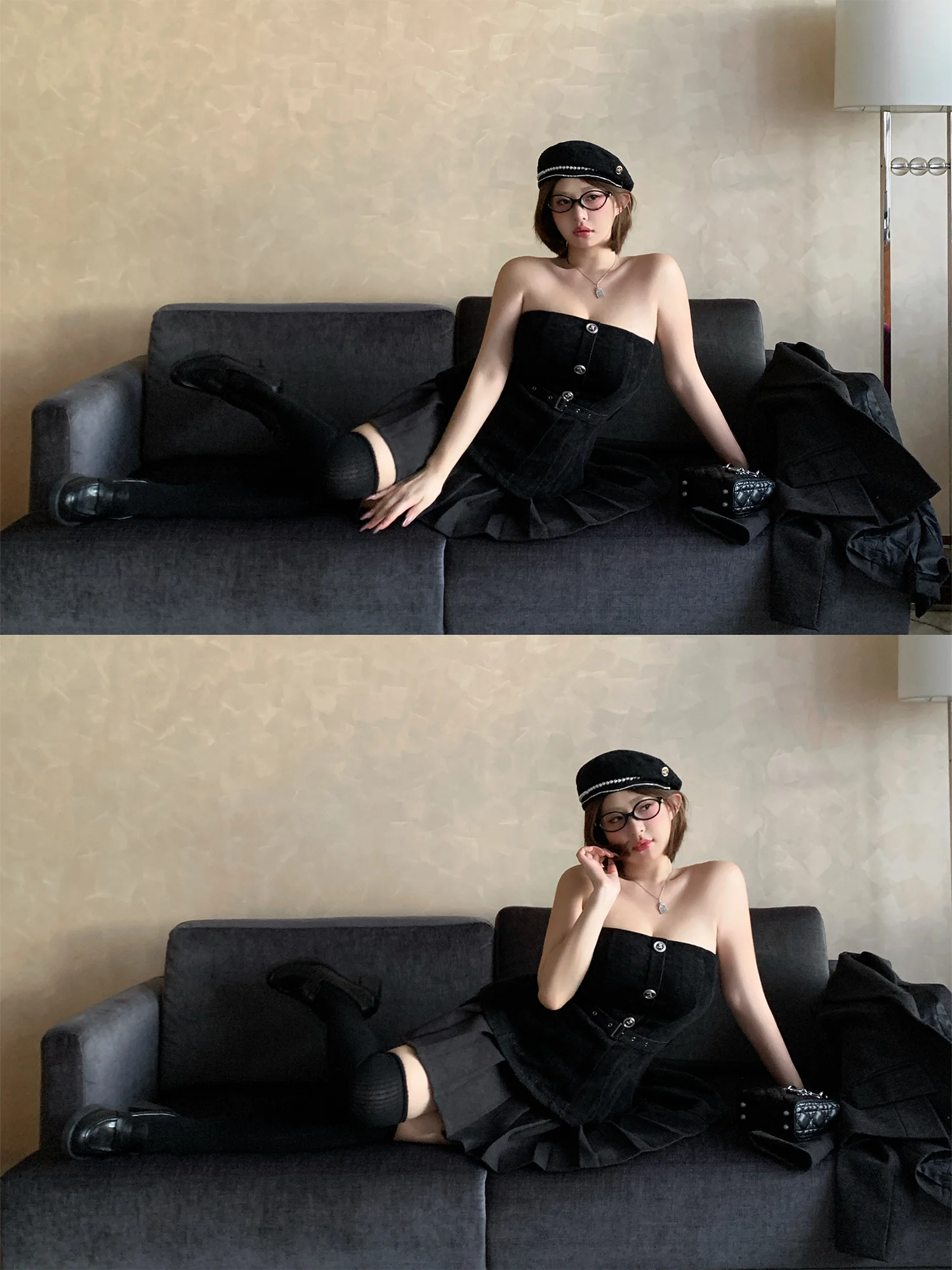 

Женский топ-бюстье Zhou Bai Zi Silver District Miss New Spring Plus Size Pure Desire Spicy Girl, универсальный, с эффектом утяжки талии, для стройности