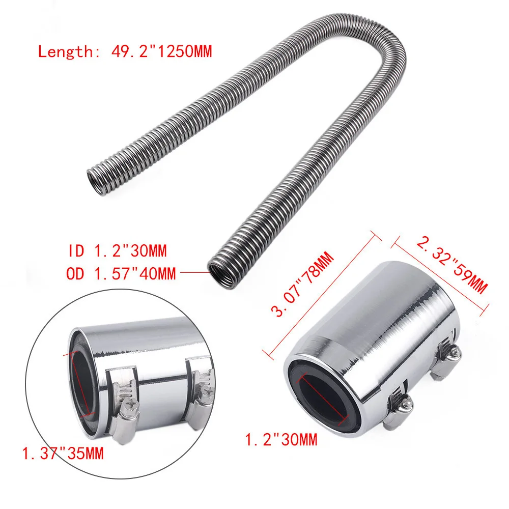 36 Piece Coolant Hose Kit, 24 Stainless Steel Hose Clamps, 48 Inch Silicone Cooling Hose for Engine Radiator System