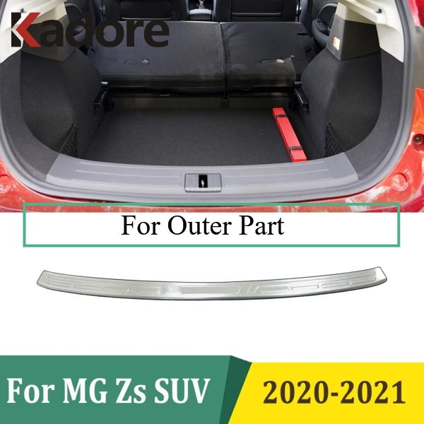 

Для MG Zs SUV 2020 2021, защита заднего внешнего бампера из нержавеющей стали, накладка на порог, накладка на порог, аксессуары для салона автомобиля
