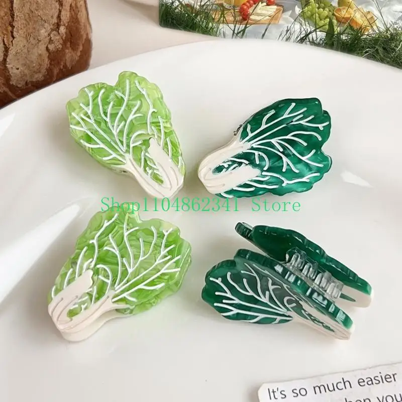

652F Quirky Vegetable Hair Accessories Acetate Barrettes Fashion Hair Clip Claw