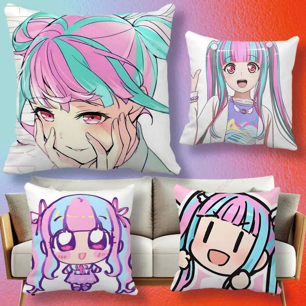 Nyubara Reona BanG Dream Anime  Pillow cover Soft Microfiber Pillowcase Home Sofa Decor Surprise Decorative printed.