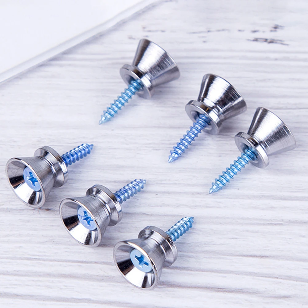 

10pcs Guitar Strap End Pins Metal Buttons Locks for Electric Acoustic Guitars Secure Antislip Durable Wide Compatibility strap