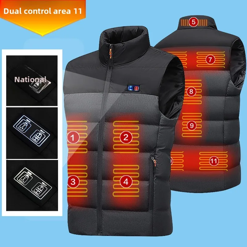 2025 Men's USB Heated Vest  Smart Battery-Powered Thermal Jacket Windproof Water-Resistant for Hiking  Outdoor Work and sports
