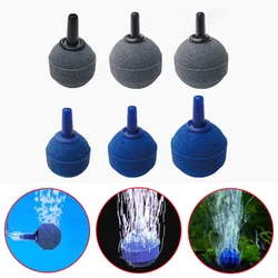 Diameter 20/25/30mm Ball Type Aquarium Air Pump Bubble Stone Fish Tank Pump Hydroponic Oxygen Plate Air Stones Blue/Grey 10Pcs