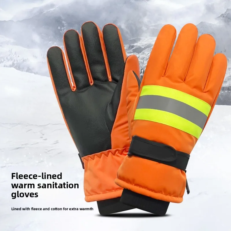 Winter Thermal Work Gloves Touchscreen Compatible Outdoor Cycling Riding Thicken Windproof Water Resistant Cold Weather Warm