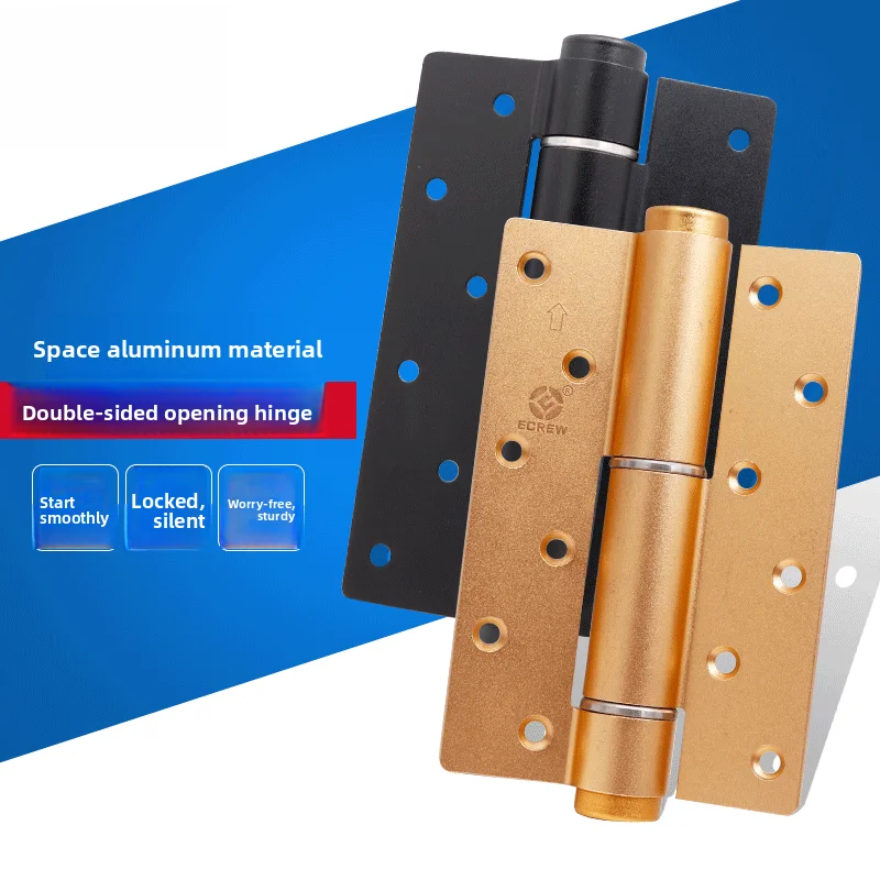 Thickened Space‑Aluminum 5 Inch Hydraulic Concealed Hinge, Left‑Right Reversible Multi‑Purpose Hardware Accessory Hidden