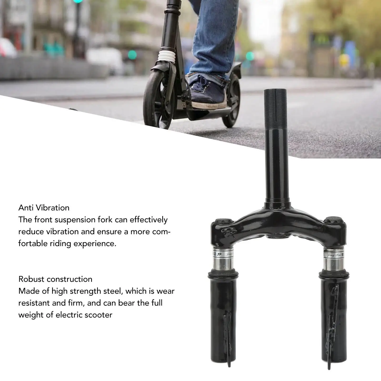 Front Shock Absorber Fork Steel Direct Fit Electric Scooters Front Suspension Fork Rugged Structure Anti Vibration for upgrade