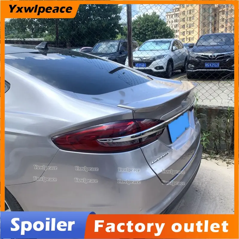 

Для Ford Mondeo 2013 2014 2015 2016 2017 2018 ABS пластик Неокрашенный задний спойлер багажника губа крыло Корпус Комплект Аксессуары