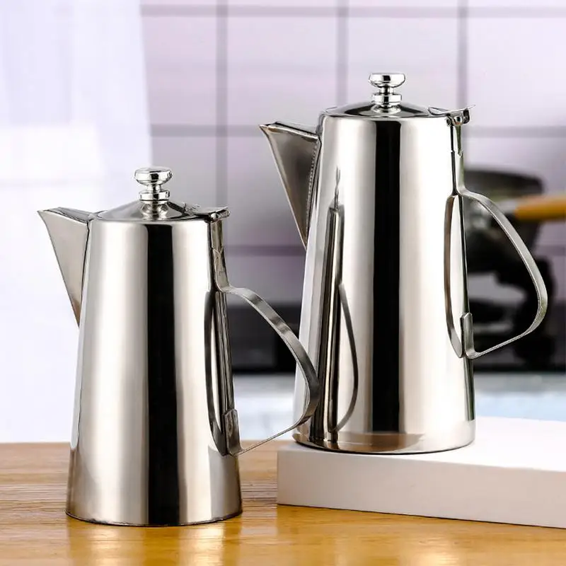 Stainless Steel Coffee Pot Juice Beverage Jar Beverage Jug Cold Water Kettle Water Pitcher Drink Pitcher For Bar Home Hotel