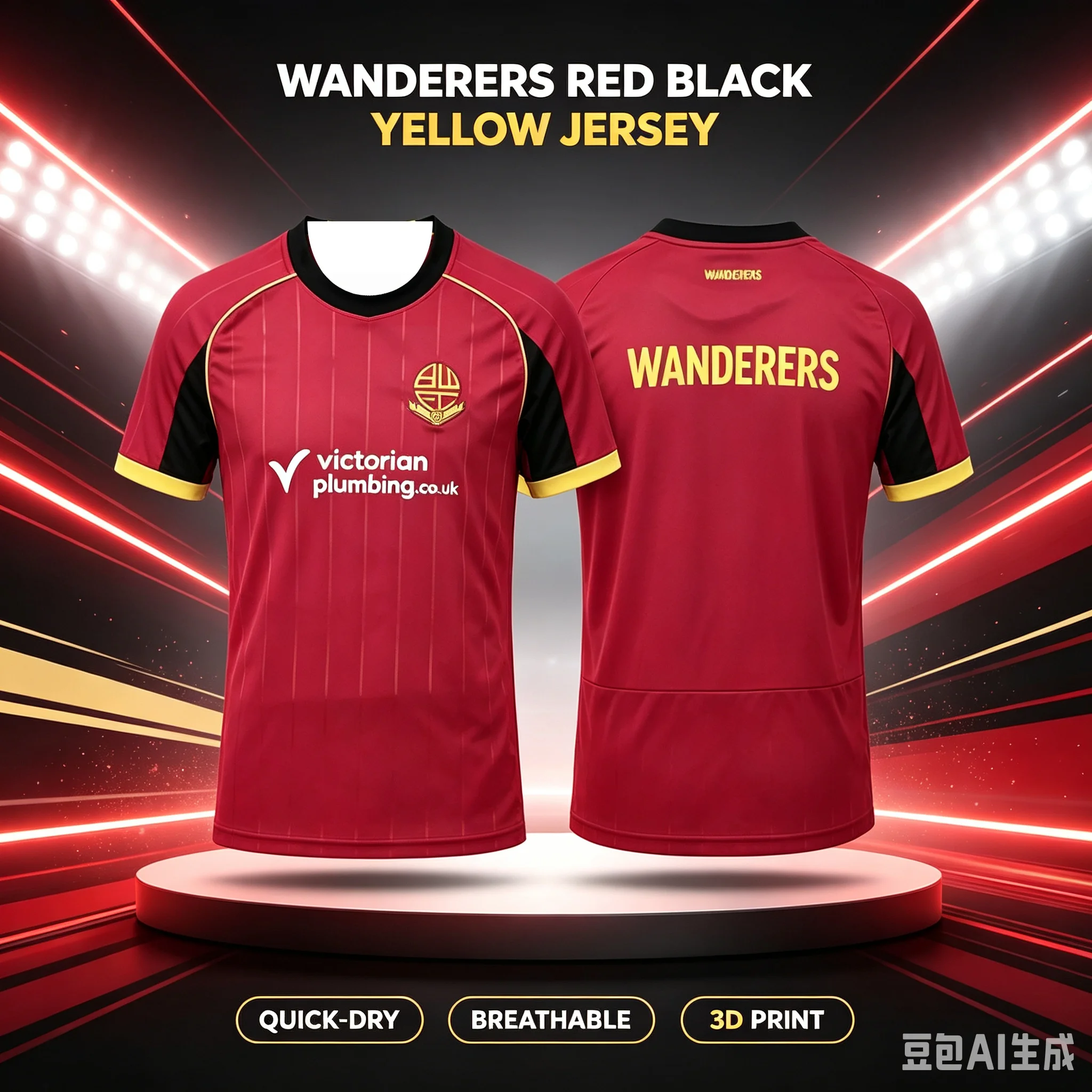 2026-27New 3D Printed Bolton Wanderers Fans Customized Comfortable Leisure Sports Fast Drying Seasonal Family and Child Clothing