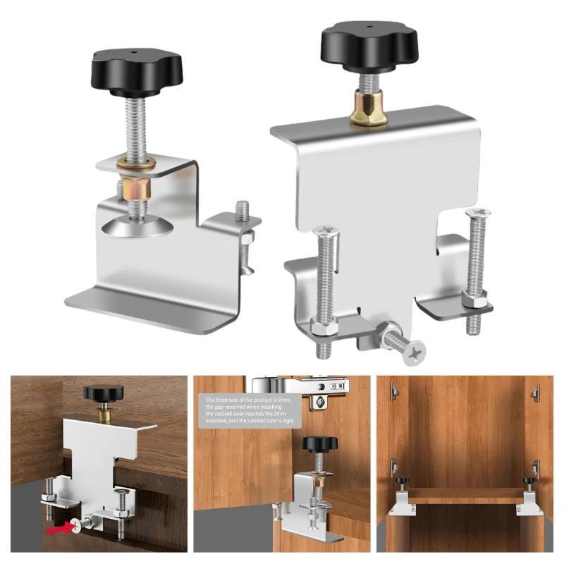 

Adjustable Cabinet Door Positioning Tool Installation Assistant Suitable for DIYer Enthusiasts Professional Woodworkers KXRE
