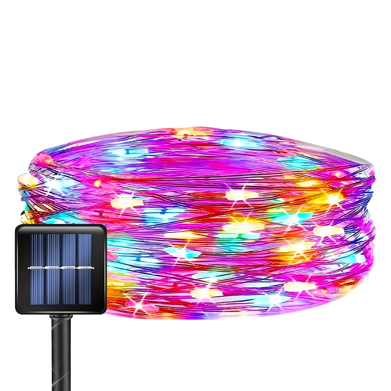 1 stks Solar LED Lichtslingers Waterdichte Outdoor Tuin Fairy Solar Lights 8 Modi voor Straat Patio Balkon Boom Decor