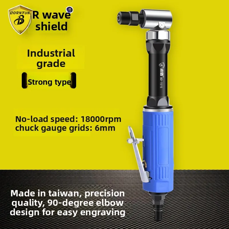 Bodun 90-Degree Pneumatic Engraving Grinder, Elbow Grinder, Right-Angle Air Grinder, Air Grinder Bd-1515