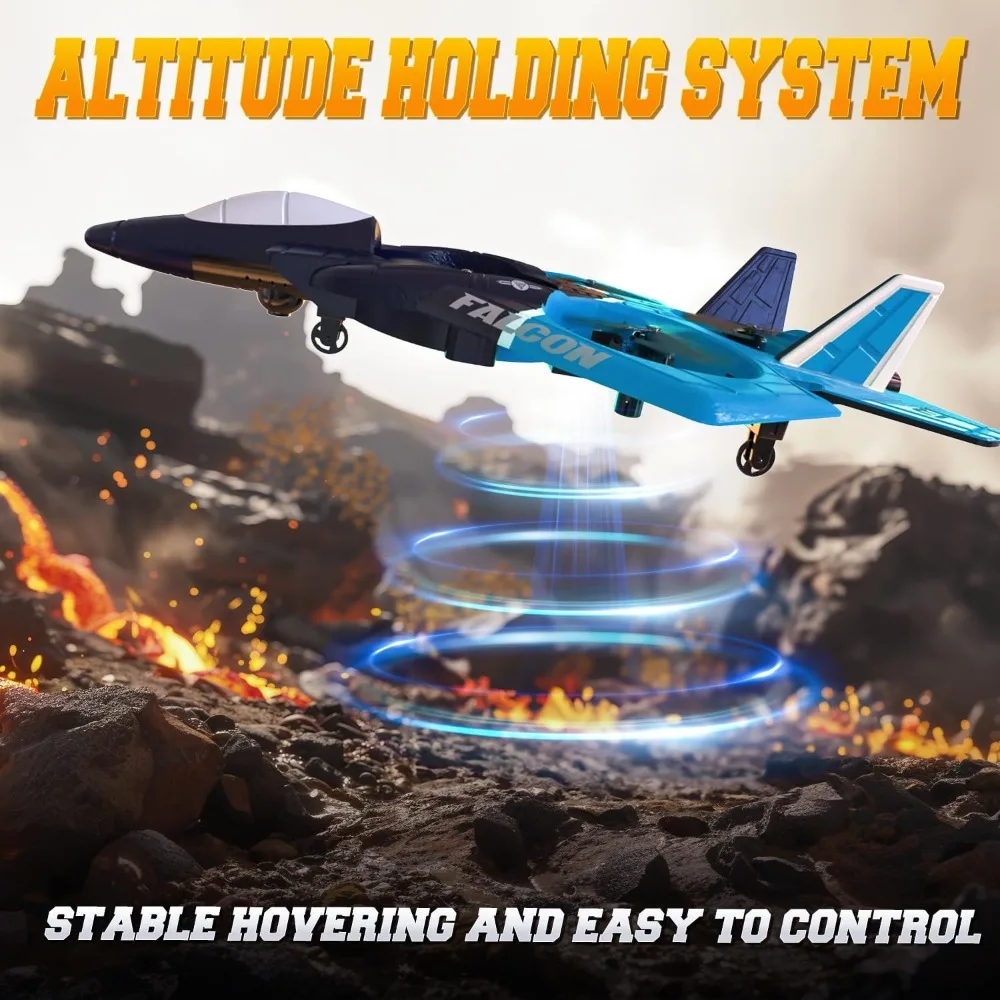 2.4GHz 6-Axis Gyro RC Airplane with Gesture Control, 360° Flip Capable Fighter Jet Toy