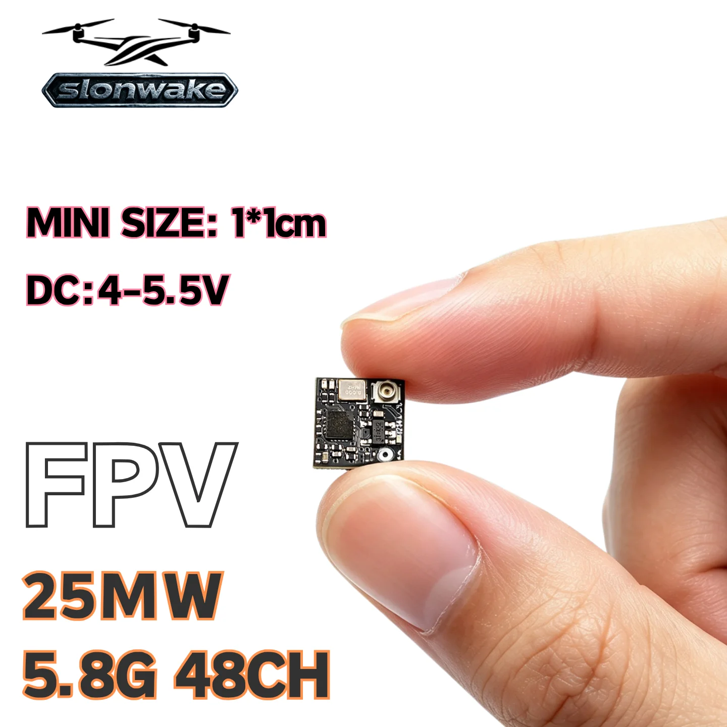 SLONWAKE 5.8GHz 48CH FPV mini VTX 25mW Image Video Transmitter 1S 25mW  RC FPV Drone Multicopter Quadcopter
