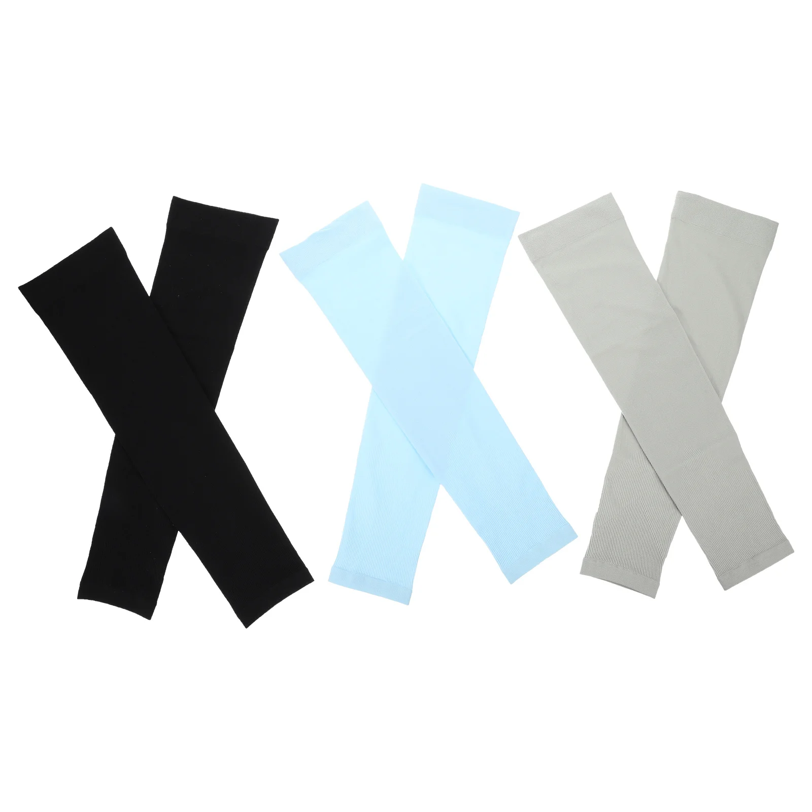 3 أزواج من أكمام الذراع المصنوعة من الحرير الجليدي للحماية من الشمس، أكمام طويلة قابلة للتنفس، حماية من الأشعة فوق البنفسجية، أكمام رياضية خارجية للبالغين