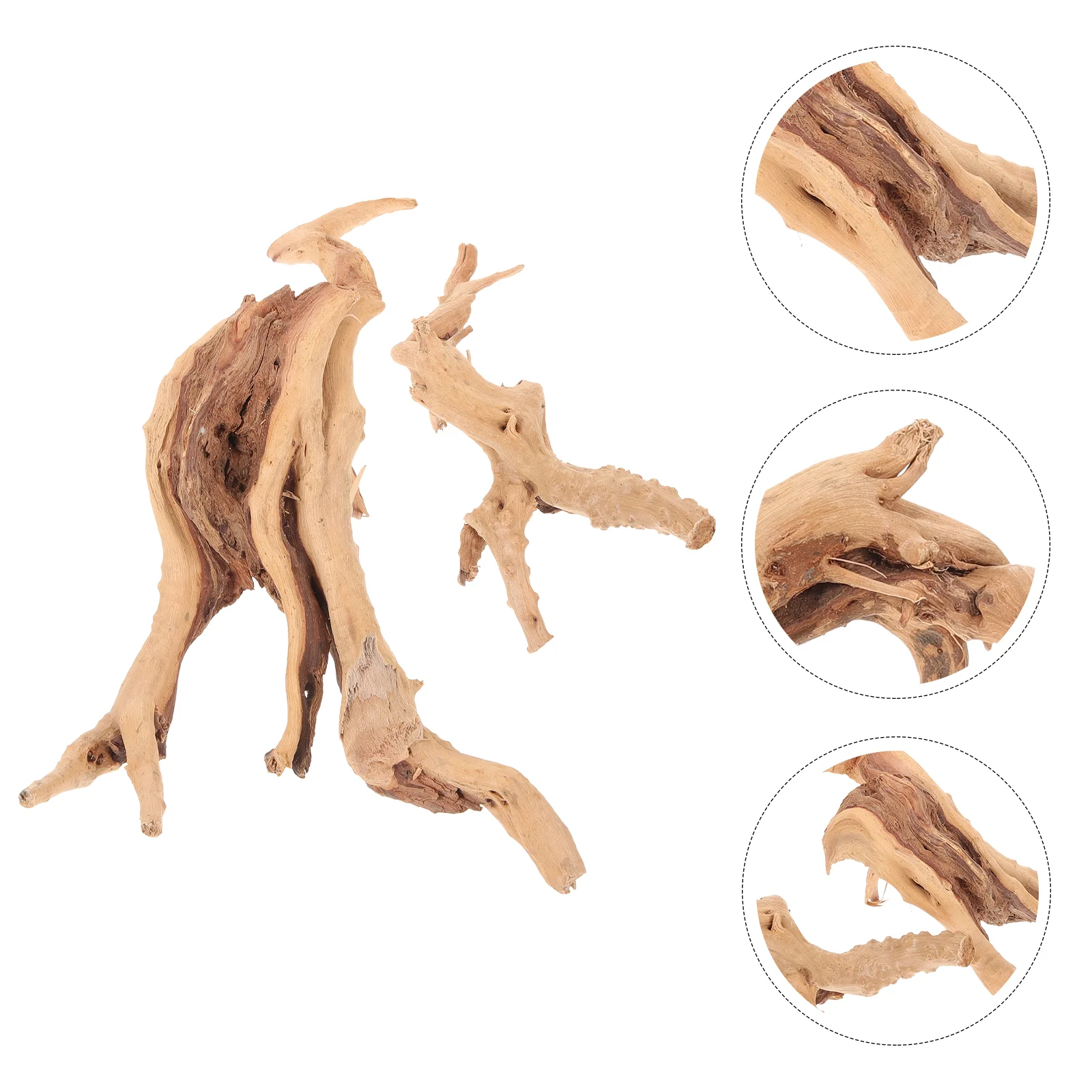 

Driftwood Fish Tank Landscaping Small Sunken Rhododendron Root Decorative Ornaments 2pcs (10-15cm+15-20cm)