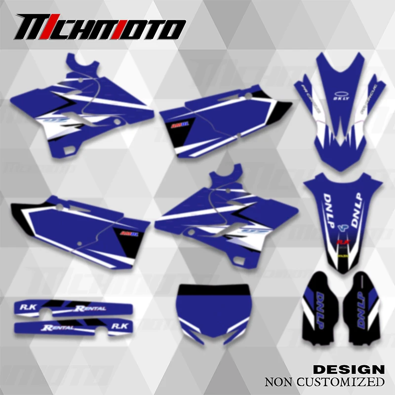 

MCHMFG Motorcycle Graphics Backgrounds Stickers Kit For YAMAHA YZ125 YZ250 2015 2016 2017 2018 2019 2020 2021 Number Name Custom