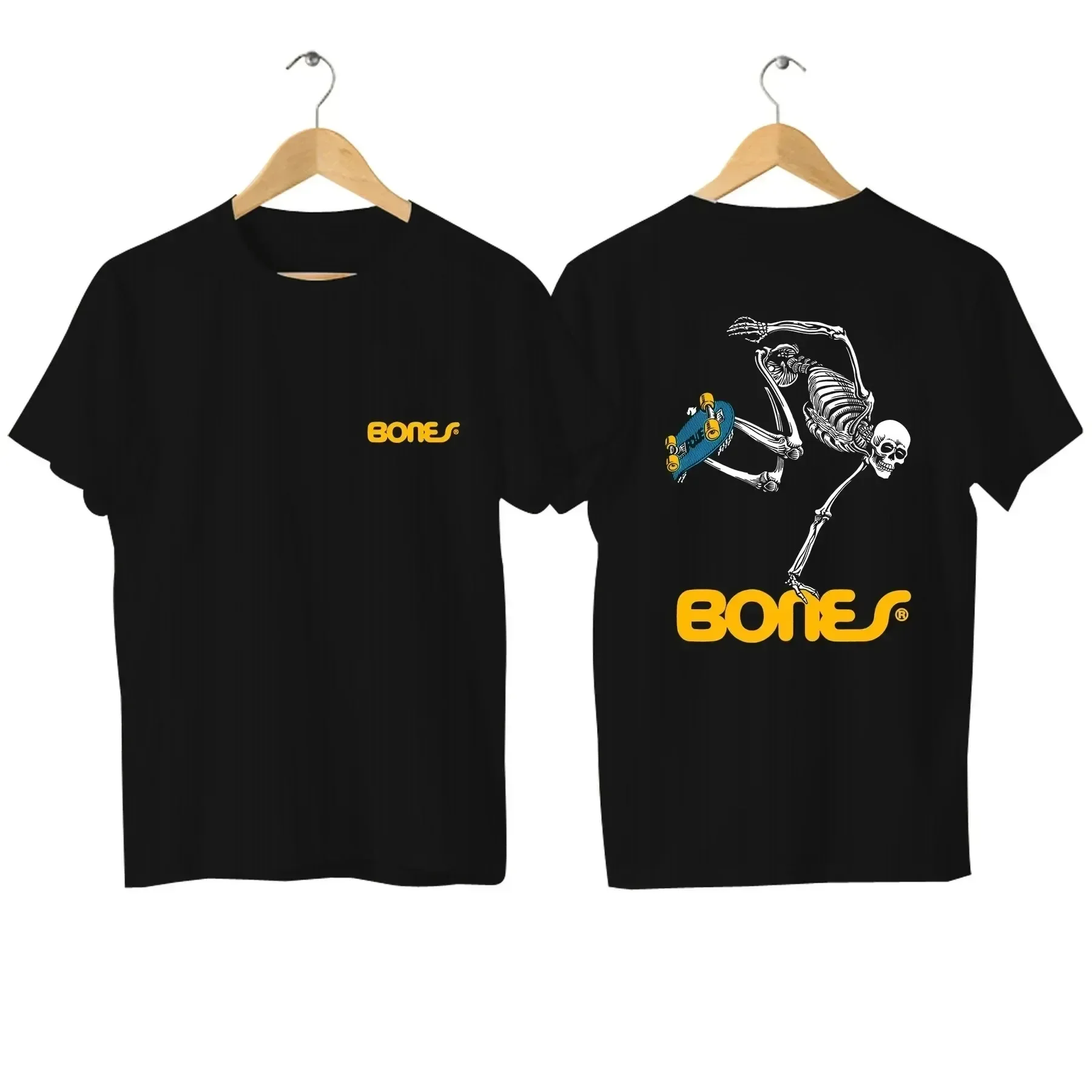 

2024 Men T Shirt Casual Powell-Peralta Bones Skateboard Black T-shirt Graphic Oversized Breathable Comfortable Streetwear S-4XL