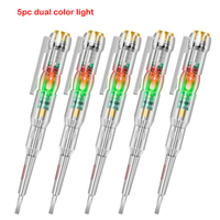 5pcs Intelligent Voltage Tester Pen AC24-250V Electric Screwdriver Test Pencil Induction Power Detector Circuit Indicator