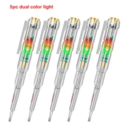 5pcs Intelligent Voltage Tester Pen AC24-250V Electric Screwdriver Test Pencil Induction Power Detector Circuit Indicator