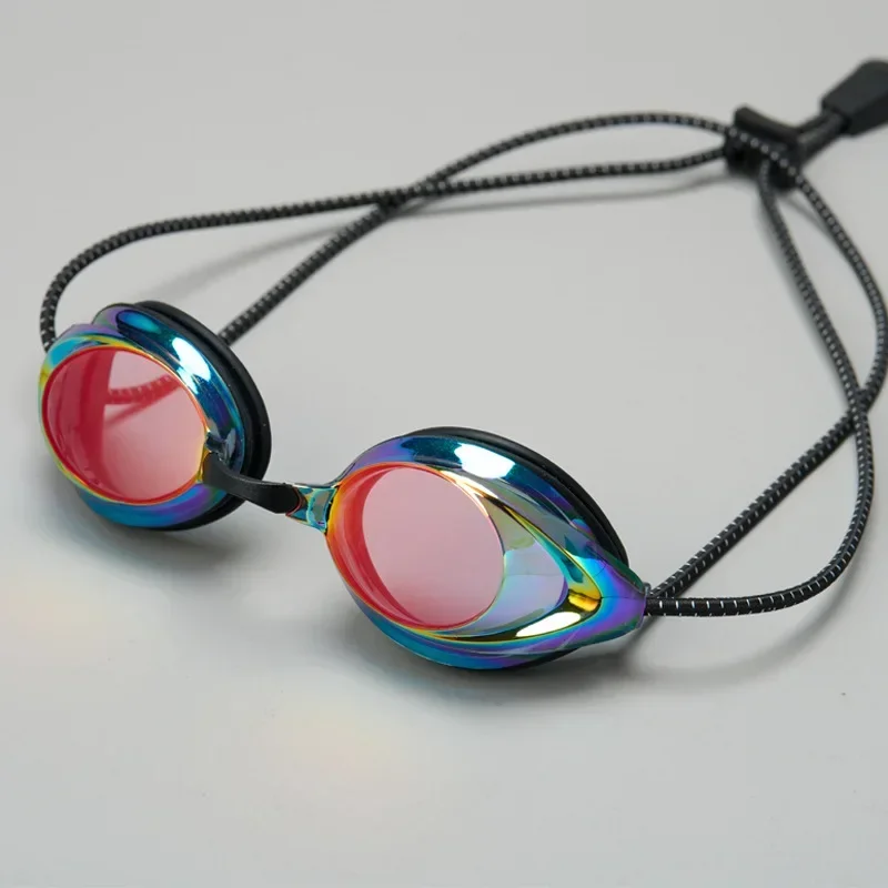 Nowa okulary pływackie głowica linowa z jaskrawym, galwanicznie wodoodpornym i gogle przeciwmgielne gogle pływackie outdoorowym dla dorosłych
