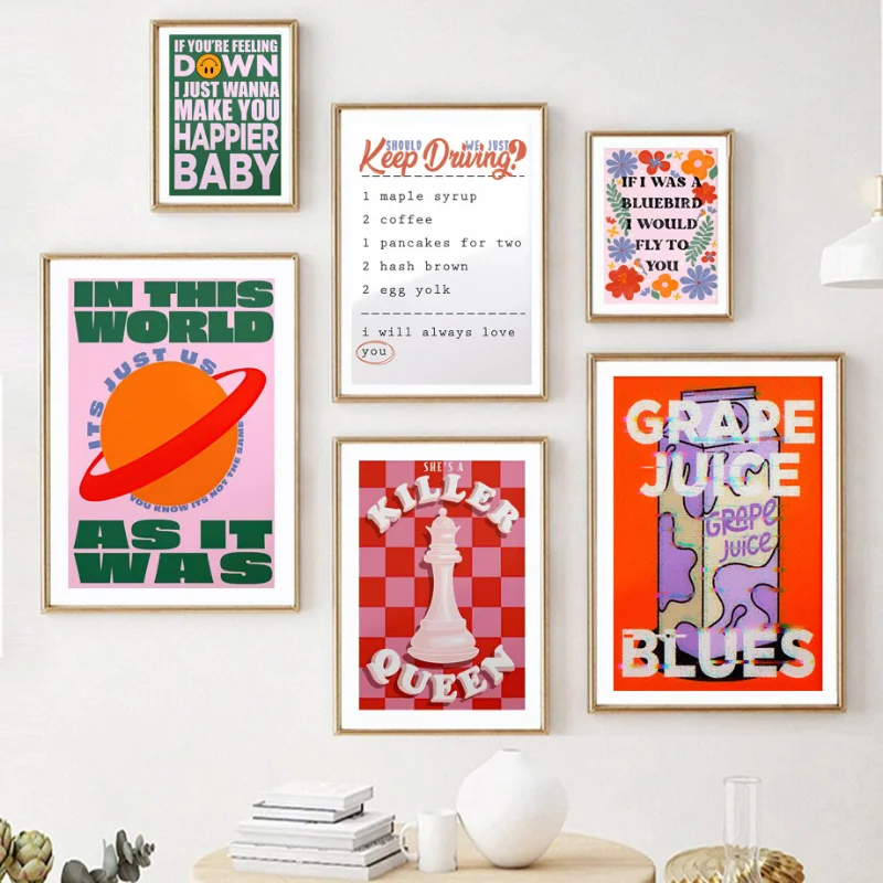 هاريس أنماط كلمات المشارك ضوء النهار غرامة خط الألبوم قماش اللوحة الحديثة الموسيقى المغني جدار الفن يطبع صور للمنزل ديكور