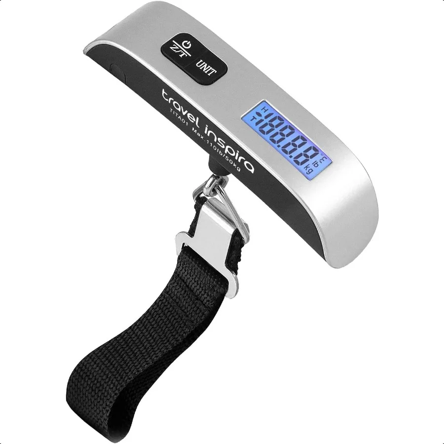 

Lage Scale Portable Digital Hanging Baggage Scale for Travel Suitcase Weight Scale with Rubber Paint 110 Pounds Battery Include