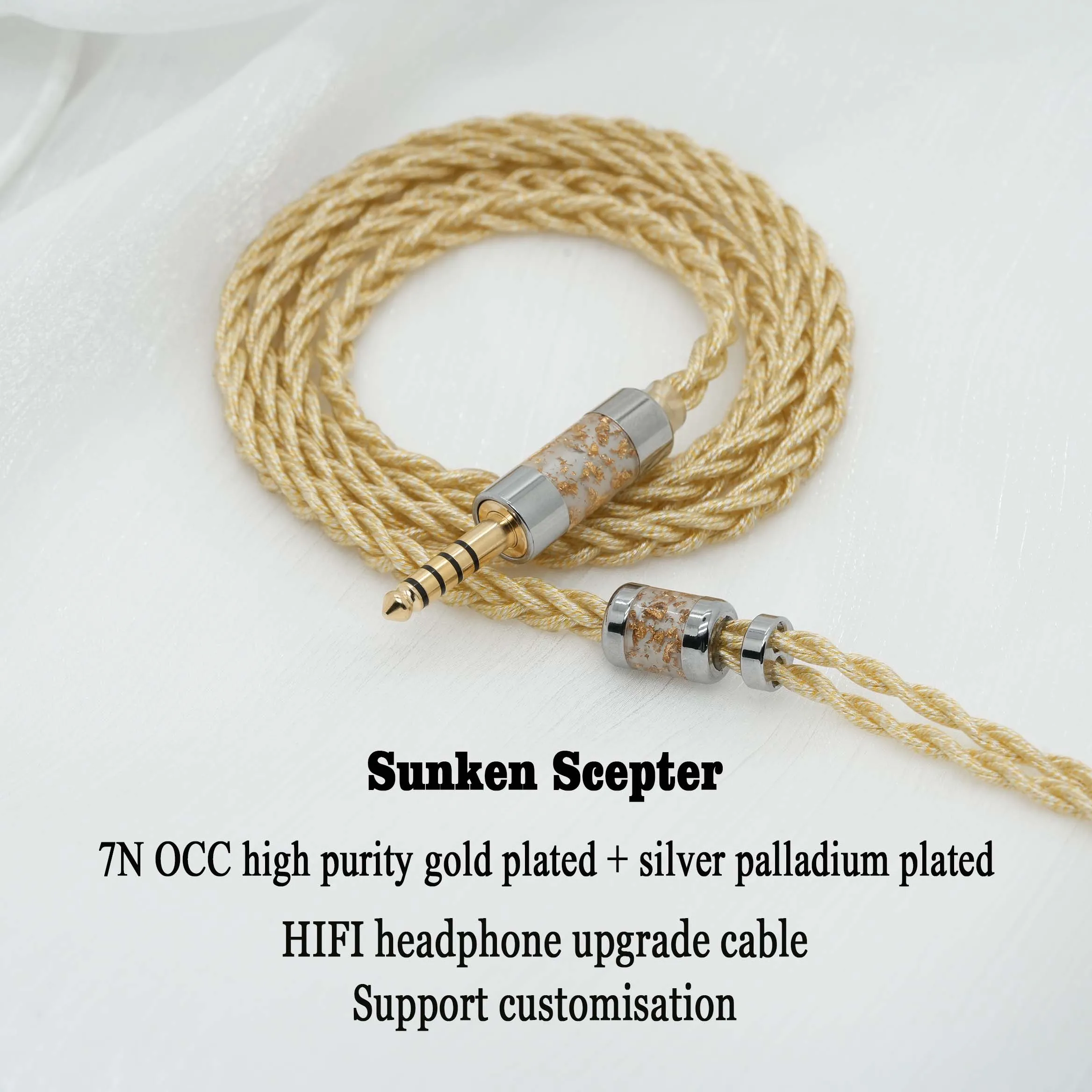 ZiSin-26 HiFi IEM-Kabel für KZ FiiO MoonDrop mit 2,5/3,5/4,4mm auf IE900/2PIN/MMCX/QDC/TFZ/Dual 3,5mm Anschlüssen – Detail 1