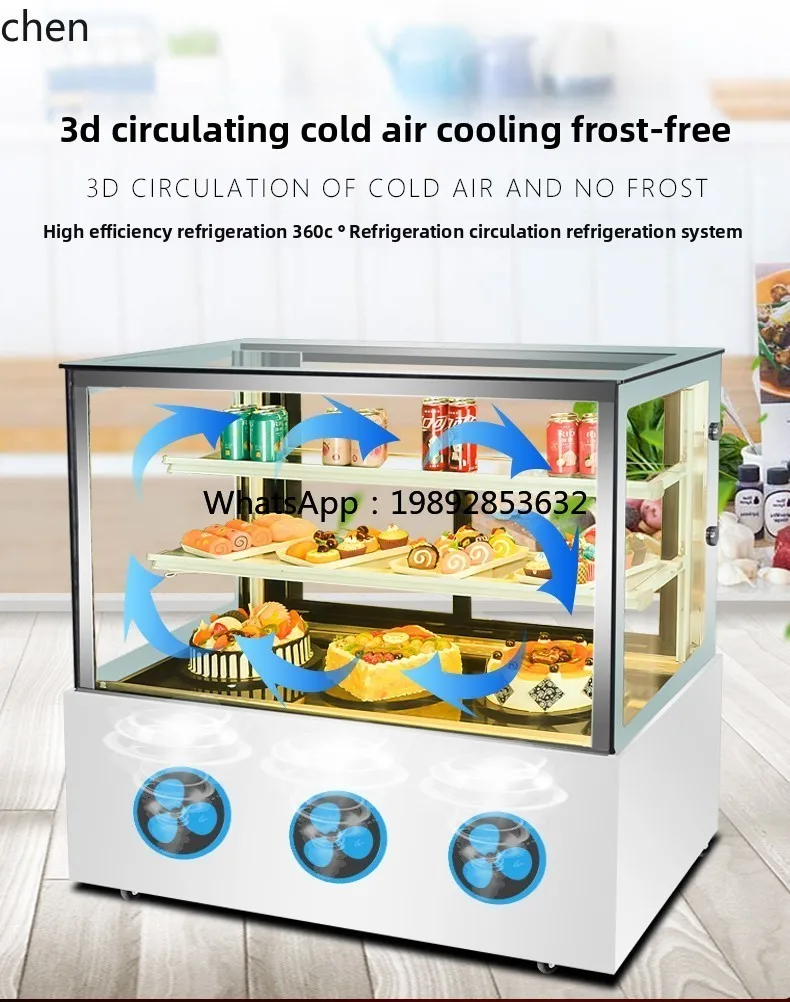 cake cabinet right angle fruit desktop fresh commercial dessert display refrigerator