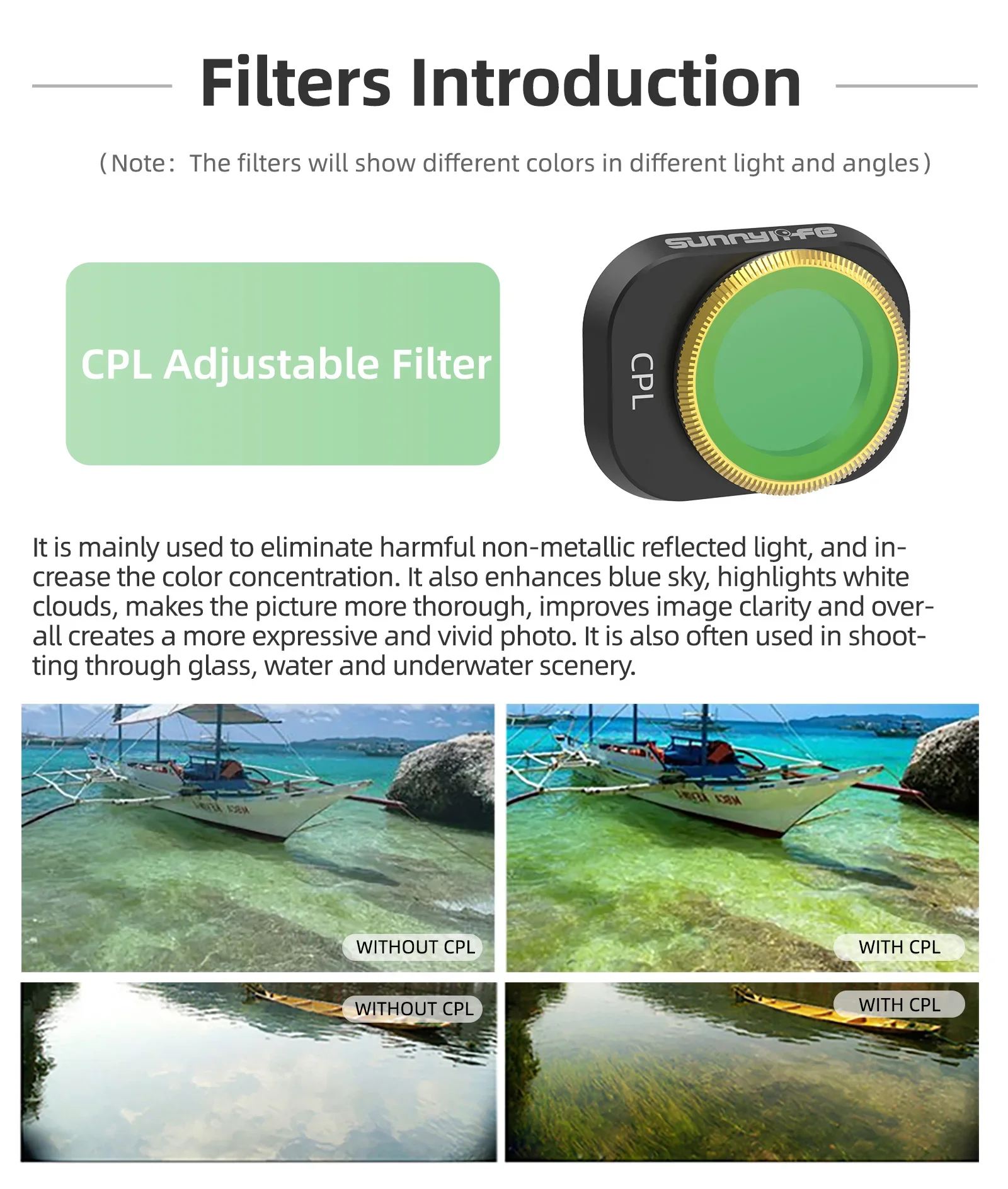 Lens Filter For DJI Mini 4 Pro Lens Filters Kit UV CPL ND NDPL 8/16/32/64 For DJI Mini 4 Pro Optical Glass Drone Accessories