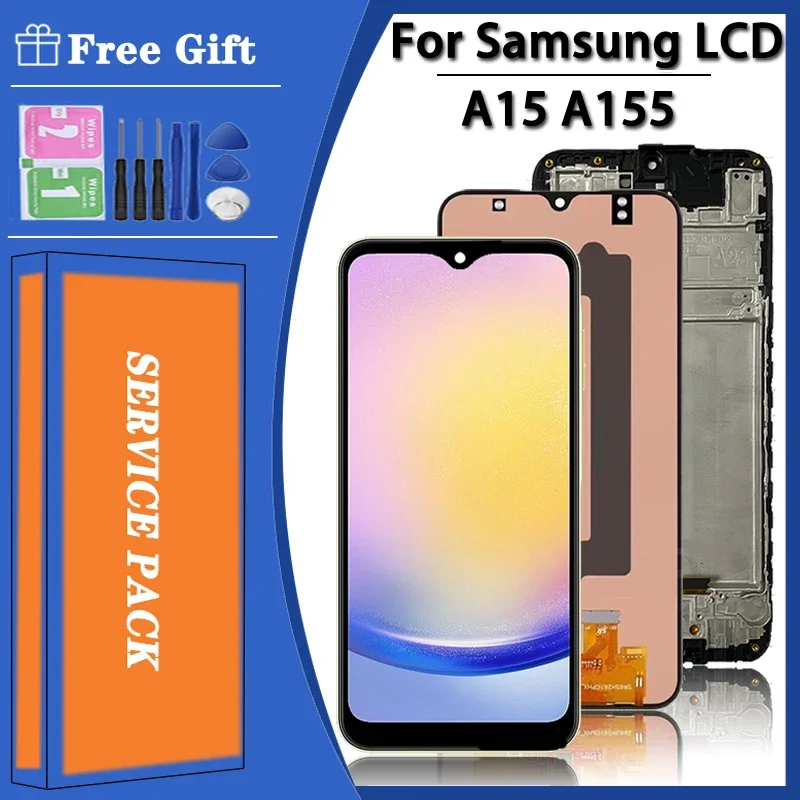 TFT Quality For Samsung A15 SM-A155F LCD Display Touch Screen Digitizer For Samsung A15 5G SM-A156B LCD Replacement