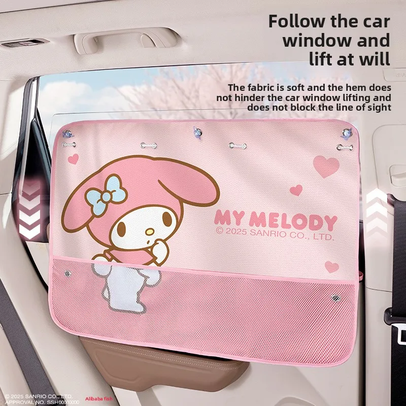 Zuignapgordijn in de autoruit zonnescherm Cover Cartoon Universele zijruit zonnescherm UV-bescherming voor Kid Baby Kinderen