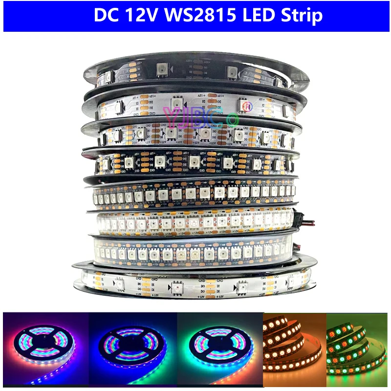 2 meters/roll 144 ip 68 -10 pieces blackboard DC12V WS2815 LED Strip