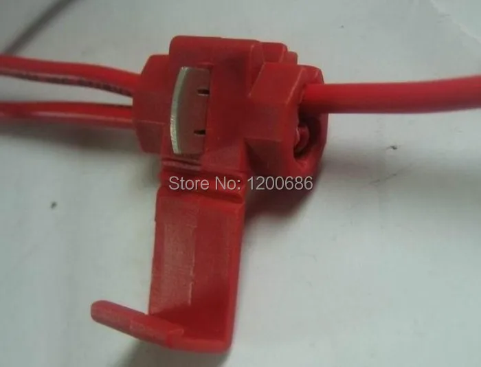 50pcs Red color Scotch Lock Quick Splice 22-18 AWG Wire Connector