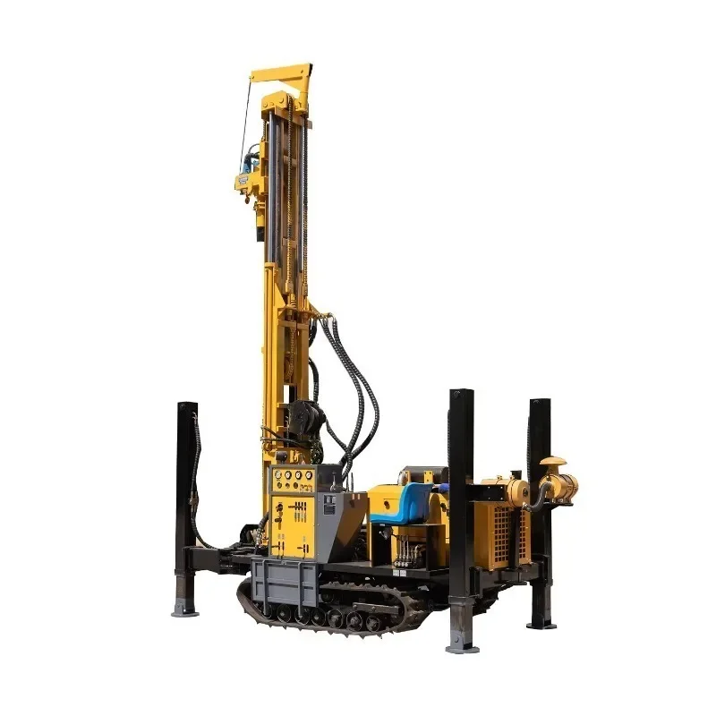 High Efficiency Diesel Crawler Water Well Drilling Rig Bore Well Drilling Machine
