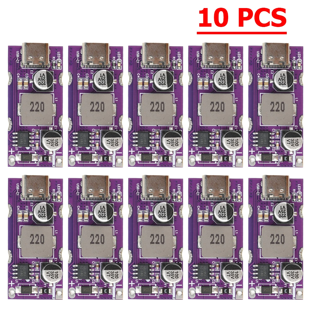 1-20 PCS DC 9-31V PD63W Fast Charging Module Pd3.1 Qc2.0/3.0 Scp Full Protocol Fast Charging Module Super Fast Charging Type C