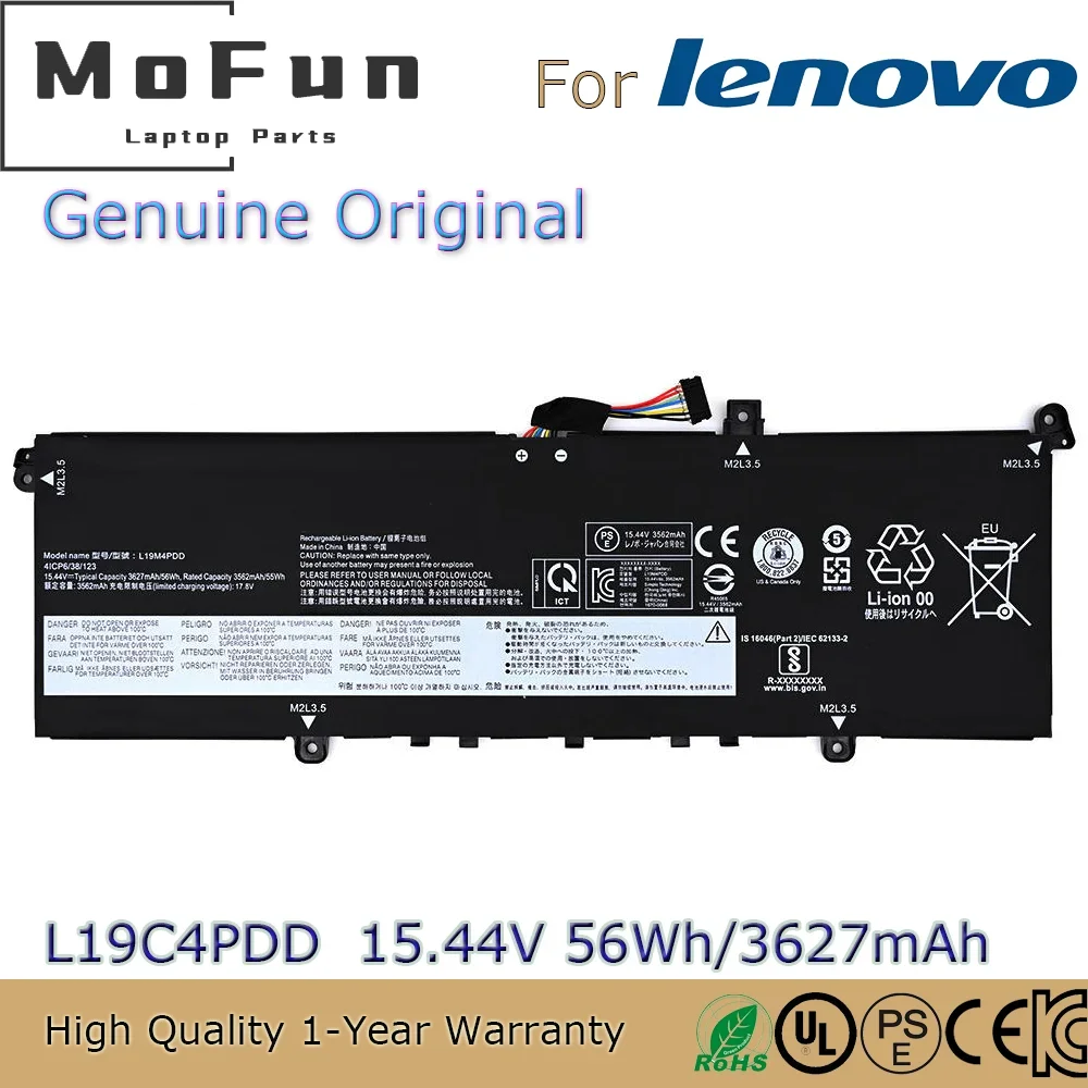 

Brand New Original L19C4PDD 15.44V 56Wh Laptop Battery for Lenovo ThinkBook 13S 14s G2 ITL G2-20VA0005AU L19M4PDD L19D4PDD etc.