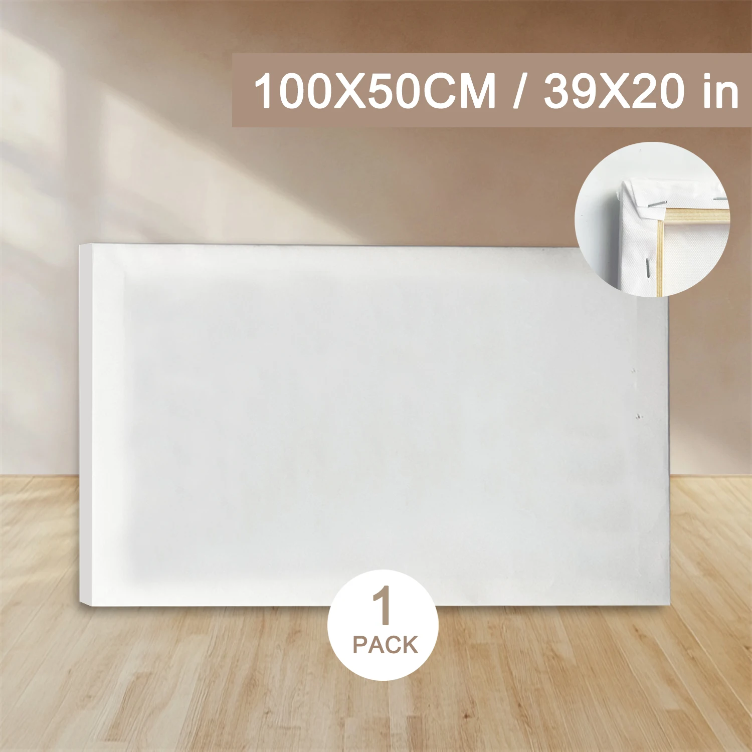 1 pcs 39*20 inch Oil Painting Canvas Painting Canvas - White Blank Painting Canvas Board, Art Supplies Painting Canvas Board
