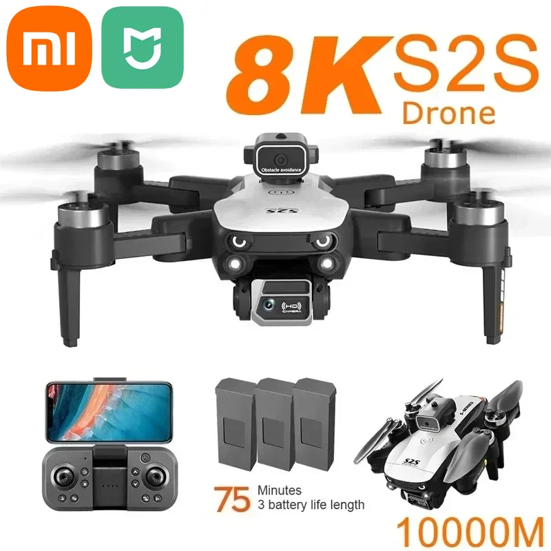 Xiaomi mijia s2s 8k 5g gps hd luftaufnahme dual kamera omni direktion ales hindernis bürstenlose vermeidung drohnen spielzeug quadcopter