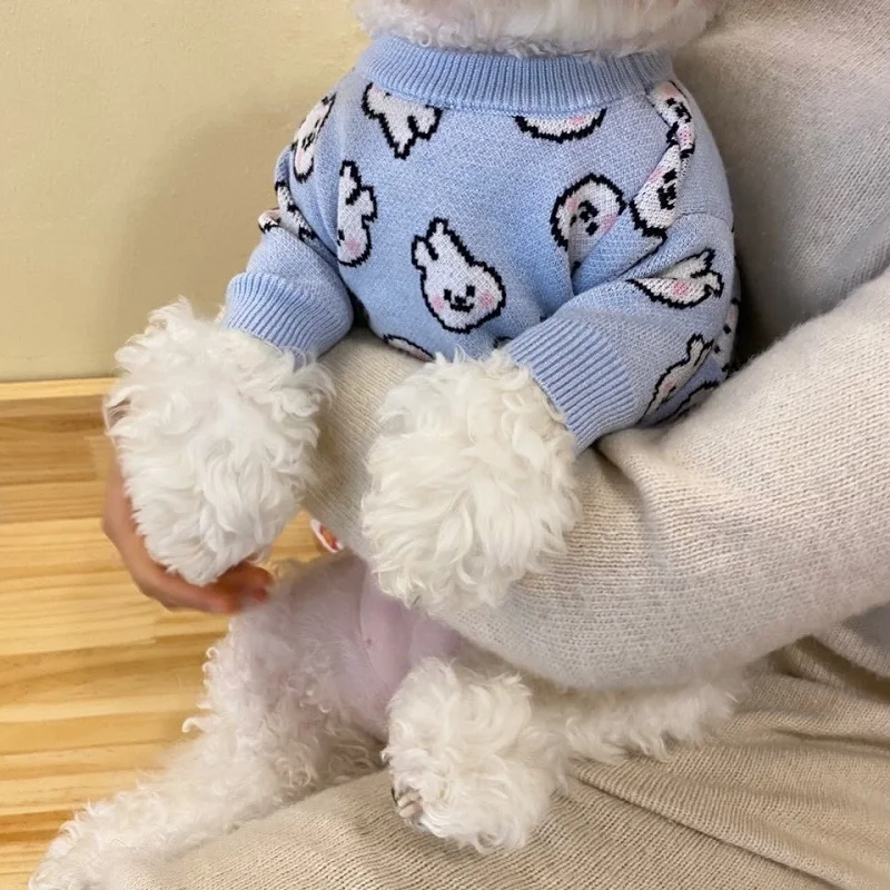 Fashion Animal Print Dog Sweater Winter Pet Dog Clothes Cute Soft Puppy Turtleneck Warm Cat Pullovers Pet Sweater Dog Supplies image 5