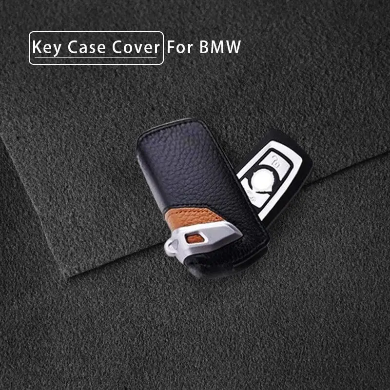 1X Leather Car Key bag Case Cover Shell For BMW F10 F20 F30 NEW 1 2 3 4 5 6 7 Series X3 X4 320I 118I 328I etc Wallet keychain