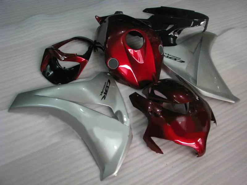 H-Injection Fairing kits for HONDA CBR1000 08 09 10 11 CBR1000RR 08-11 CBR1000 RR 2008 2009 10 11 fairings Red silver