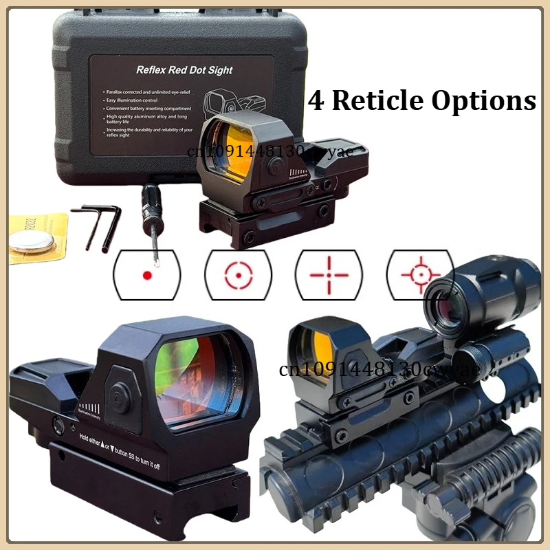 Taktische Reflexvisier 1x22x33 Airsoft Red Dot Anblick Jagd Zielfernrohr Red Dot Optcis Zielfernrohr für 11mm/20mm Picatinny Schiene