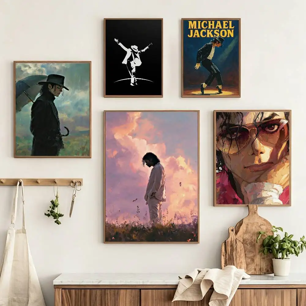 MJ Micheal Jackson Art  Customizable HD Self Adhesive Waterproof Wall Art Poster